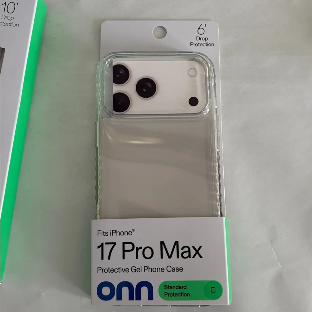 Onn iPhone 17 Pro Max Case  MagSafe & gel case standard protection new lot of 2